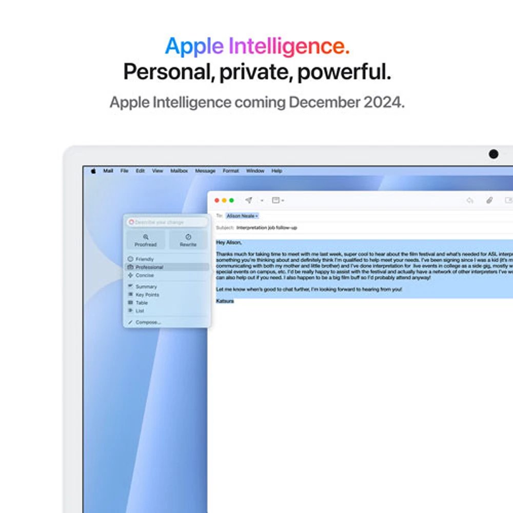 iMac de 24 po d'Apple (automne 2024) - Bleu (puce M4 d'Apple/processeur graphique coeurs/RAM 16 Go/SSD 256 Go