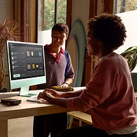 iMac de 24 po d'Apple (automne 2024) - Bleu (puce M4 d'Apple/processeur graphique 10 coeurs/RAM 16 Go/SSD 256 Go) - Français