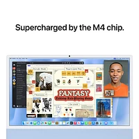 Apple iMac 24" (Fall 2024) - Blue (Apple M4 Chip / 10-Core GPU / 16GB RAM / 512GB SSD) - English