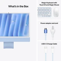 Apple iMac 24" (Fall 2024) - Blue (Apple M4 Chip / 10-Core GPU / 16GB RAM / 512GB SSD) - English