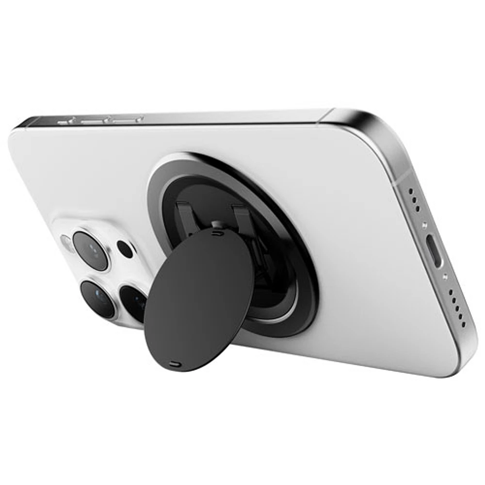 ohsnap! - Support/prise extensible universel Snap 4 Luxe avec MagSafe pour téléphone cellulaire - Noir volcanique