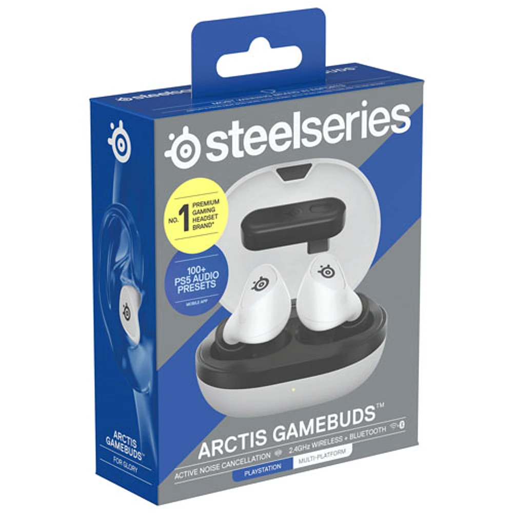 Écouteurs boutons de jeu Arctis GameBuds de SteelSeries pour PlayStation - Blanc