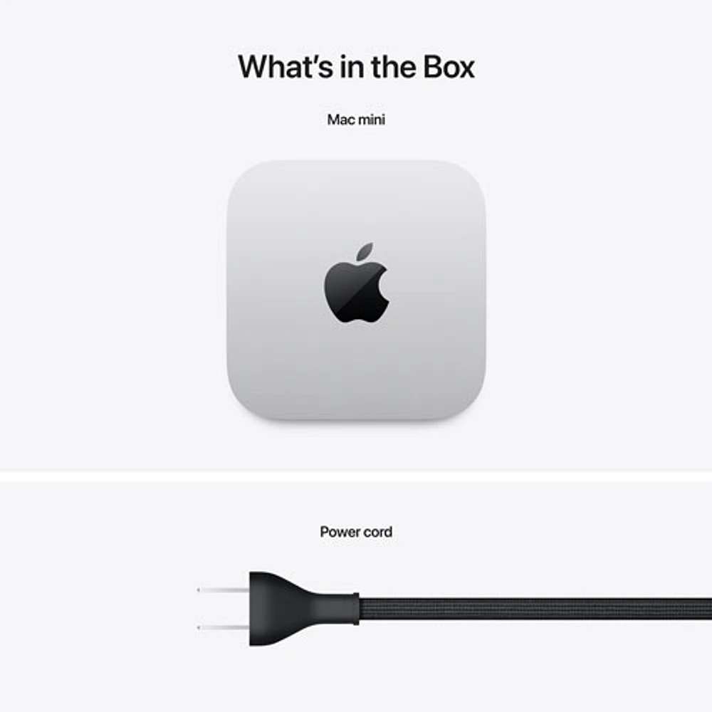 Ordinateur Mac mini de 512 Go d'Apple (MU9E3VC/A) avec puce M4 d'Apple à processeur central 10 coeurs/processeur graphique 10 coeurs/RAM 16 Go