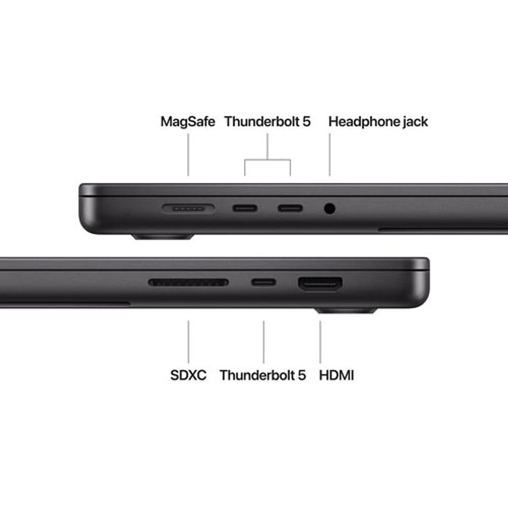 MacBook Pro de 16,2 po d'Apple (automne 2024) - Noir infini (M4 Max d'Apple/RAM Go/SSD 1 To