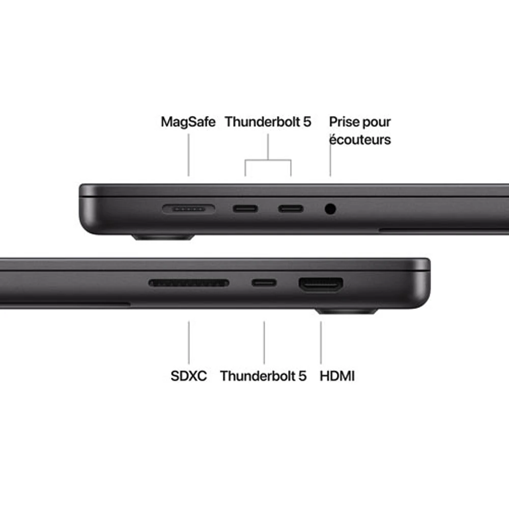MacBook Pro de 16,2 po d'Apple (automne 2024) - Noir infini (M4 Max d'Apple/RAM Go/SSD 1 To