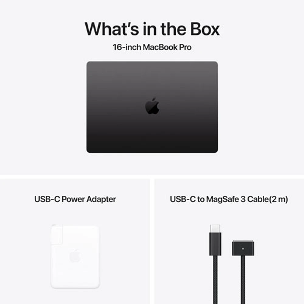 MacBook Pro de 16,2 po d'Apple (automne 2024) - Noir infini (M4 Max d'Apple/RAM Go/SSD 1 To