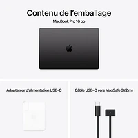 MacBook Pro de 16,2 po d'Apple (automne 2024) - Noir infini (M4 Max d'Apple/RAM Go/SSD 1 To