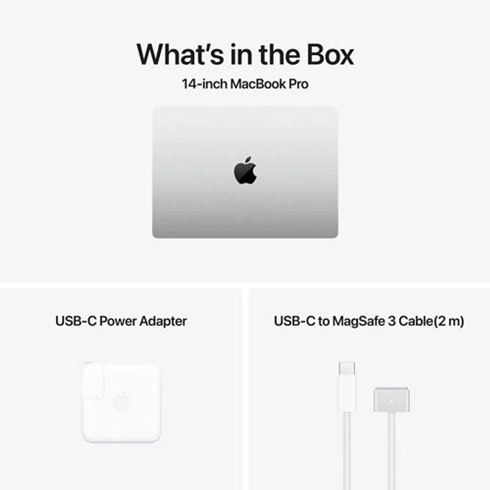 MacBook Pro de 14,2 po d'Apple (automne 2024) - Argenté (M4 d'Apple/RAM 16 Go/SSD 512 Go) - Anglais