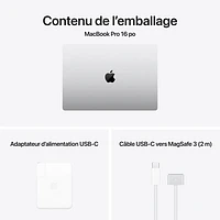 Apple MacBook Pro 16.2" (Fall 2024) - Silver (Apple M4 Max / 36GB RAM / 1TB SSD) - French