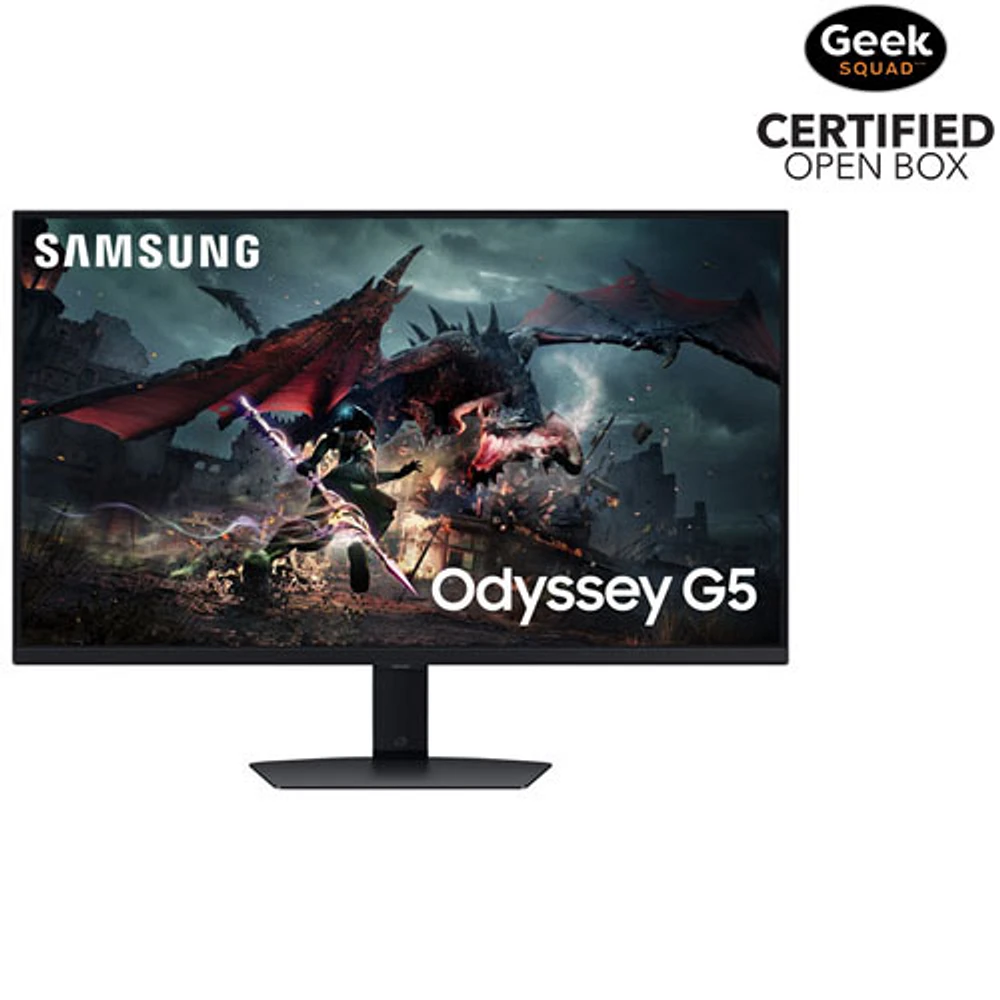 Open Box - Samsung Odyssey G5 32" WQHD 180Hz 1ms GTG IPS LCD FreeSync Gaming Monitor (LS32DG500ENXZA) - Black