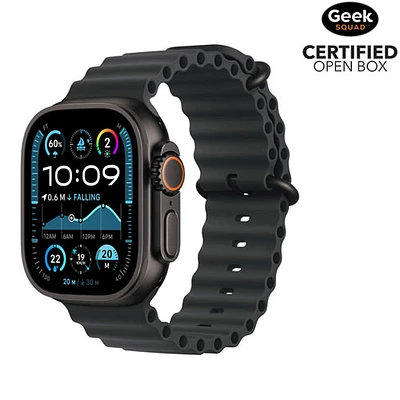 Open Box - Apple Watch Ultra 2 (GPS + Cellular) 49mm Black Titanium Case with Black Ocean Band