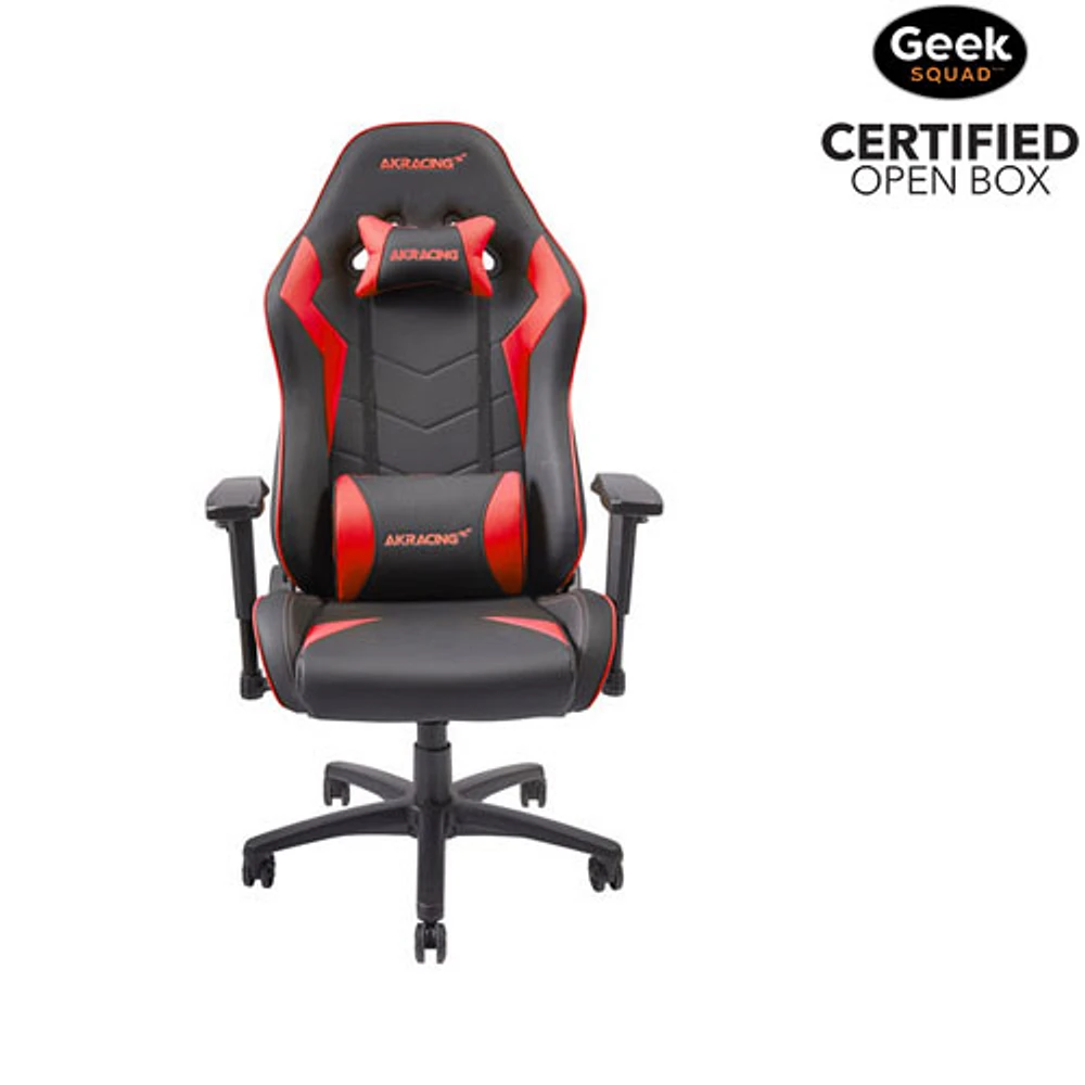 Open Box - AKRacing Core SX-Wide Ergonomic Faux Leather Gaming Chair - Black/Red