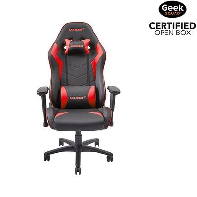 Boîte ouverte - Fauteuil de jeu ergonomique en similicuir Core SX-Wide d'AKRacing - Noir/Rouge