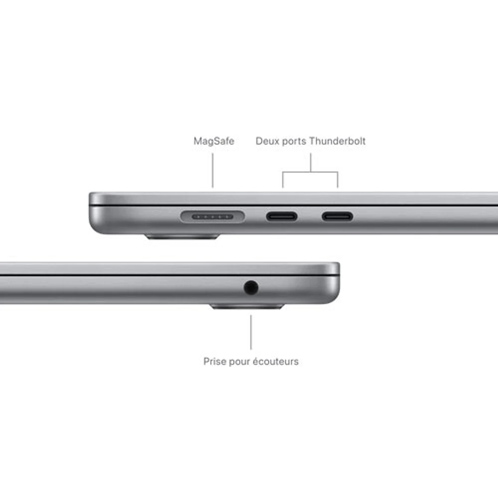 Apple MacBook Air 15.3" w/ Touch ID (Fall 2024) - Space Grey (Apple M3 / 16GB RAM / 256GB SSD