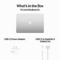 Apple MacBook Air 15.3" w/ Touch ID (Fall 2024) - Silver (Apple M3 / 24GB RAM / 512GB SSD) - English