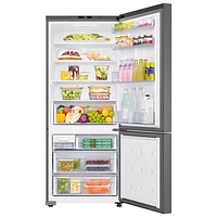 Samsung 28" 15 Cu. Ft. Bottom Freezer Refrigerator with Ice Dispenser (RB15DG6000SRAA) - Stainless Steel