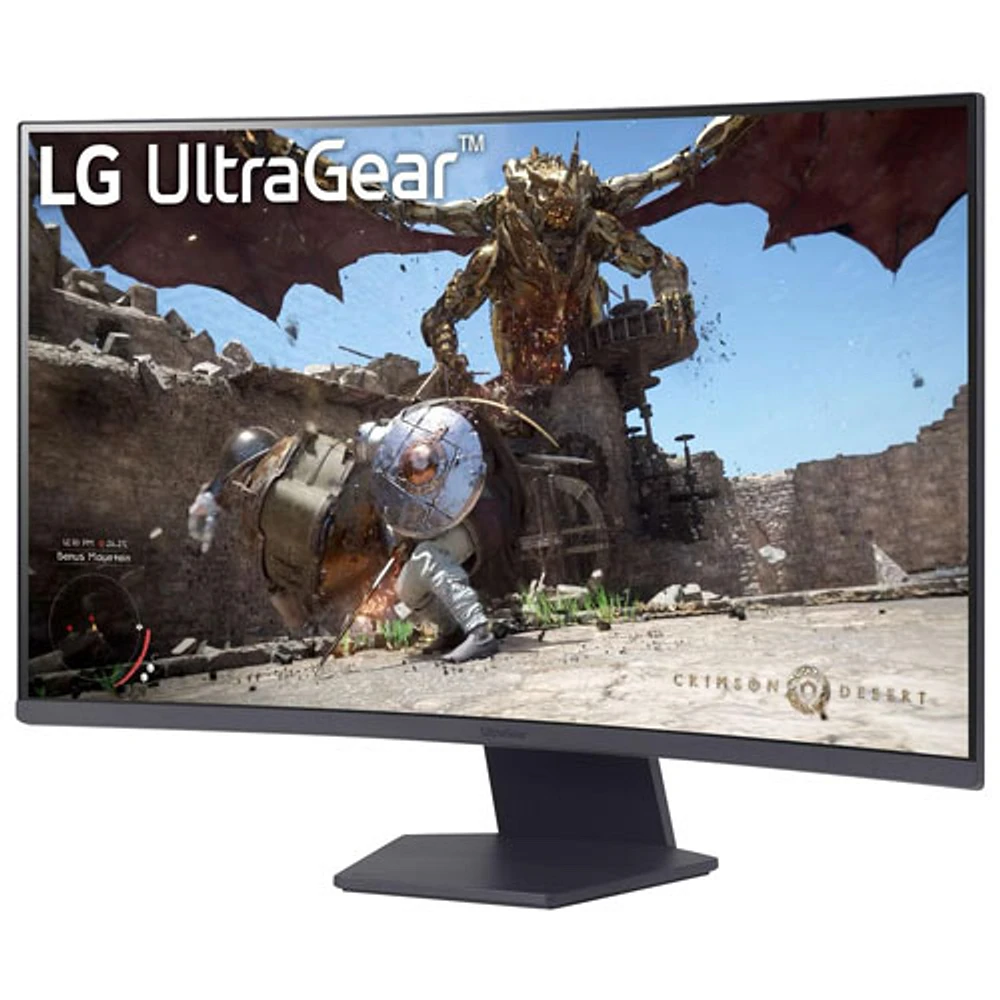 LG UltraGear 27" 1440p WQHD 180Hz 1ms GTG Curved VA LED FreeSync Gaming Monitor (27GS60QN-B) - Purple Grey