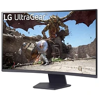 LG UltraGear 27" 1440p WQHD 180Hz 1ms GTG Curved VA LED FreeSync Gaming Monitor (27GS60QN-B) - Purple Grey