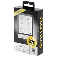 Portefeuille de cryptomonnaie Ledger Flex avec 70 $ en bitcoins - Graphite