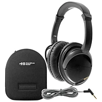 HamiltonBuhl Deluxe Active Noise-Cancelling On-Ear Headphones with Case (NCHBC1) - Black