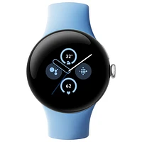 Koodo - Pixel Watch 2 LTE de 40 mm de Google avec boîtier en aluminium argenté et bracelet sport bleu ciel - Paiement Balance mensuel