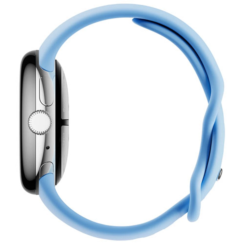 Koodo - Pixel Watch 2 LTE de 40 mm de Google avec boîtier en aluminium argenté et bracelet sport bleu ciel - Paiement Balance mensuel