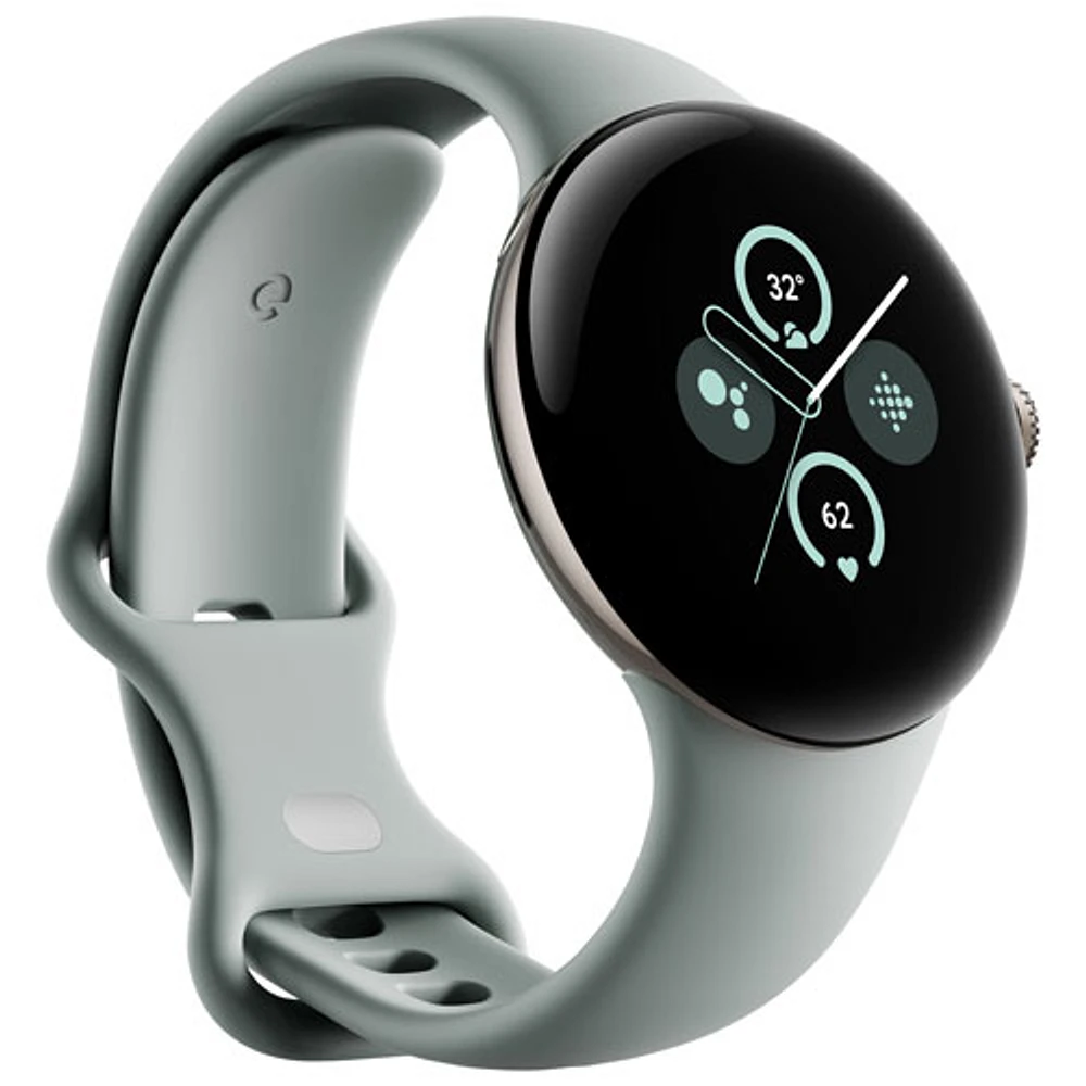 Koodo - Pixel Watch 2 LTE de 40 mm de Google avec boîtier en aluminium doré et bracelet sport vert lichen - Paiement Balance mensuel