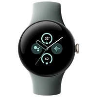 Koodo Google Pixel Watch 2 40mm LTE Gold Aluminum Case with Hazel Active Band - Monthly Tab Payment