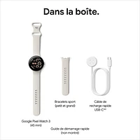 Koodo - Pixel Watch 3 LTE de 45 mm de Google avec boîtier en aluminium vert lichen mat et bracelet sport vert lichen - Paiement Balance mensuel