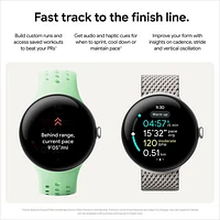 Koodo - Pixel Watch 3 LTE de 45 mm de Google avec boîtier en aluminium vert lichen mat et bracelet sport vert lichen - Paiement Balance mensuel