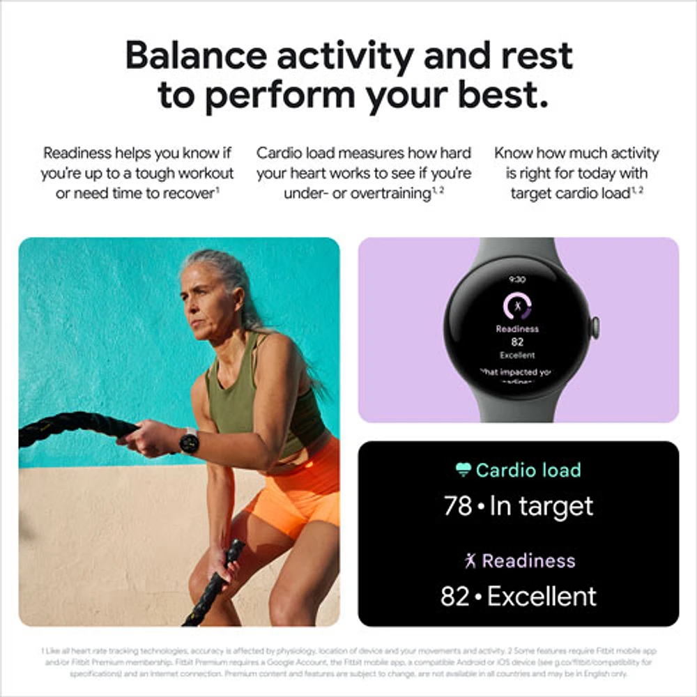 Koodo - Pixel Watch 3 LTE de 45 mm de Google avec boîtier en aluminium vert lichen mat et bracelet sport vert lichen - Paiement Balance mensuel