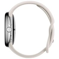 Koodo - Pixel Watch 3 LTE de mm de Google avec boîtier en aluminium argent poli et bracelet sport porcelaine