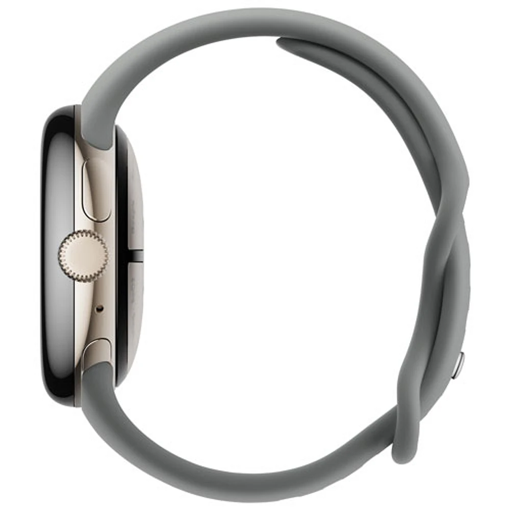 Koodo Google Pixel Watch 3 41mm LTE Champagne Gold Aluminum Case with Hazel Active Band - Monthly Tab Payment