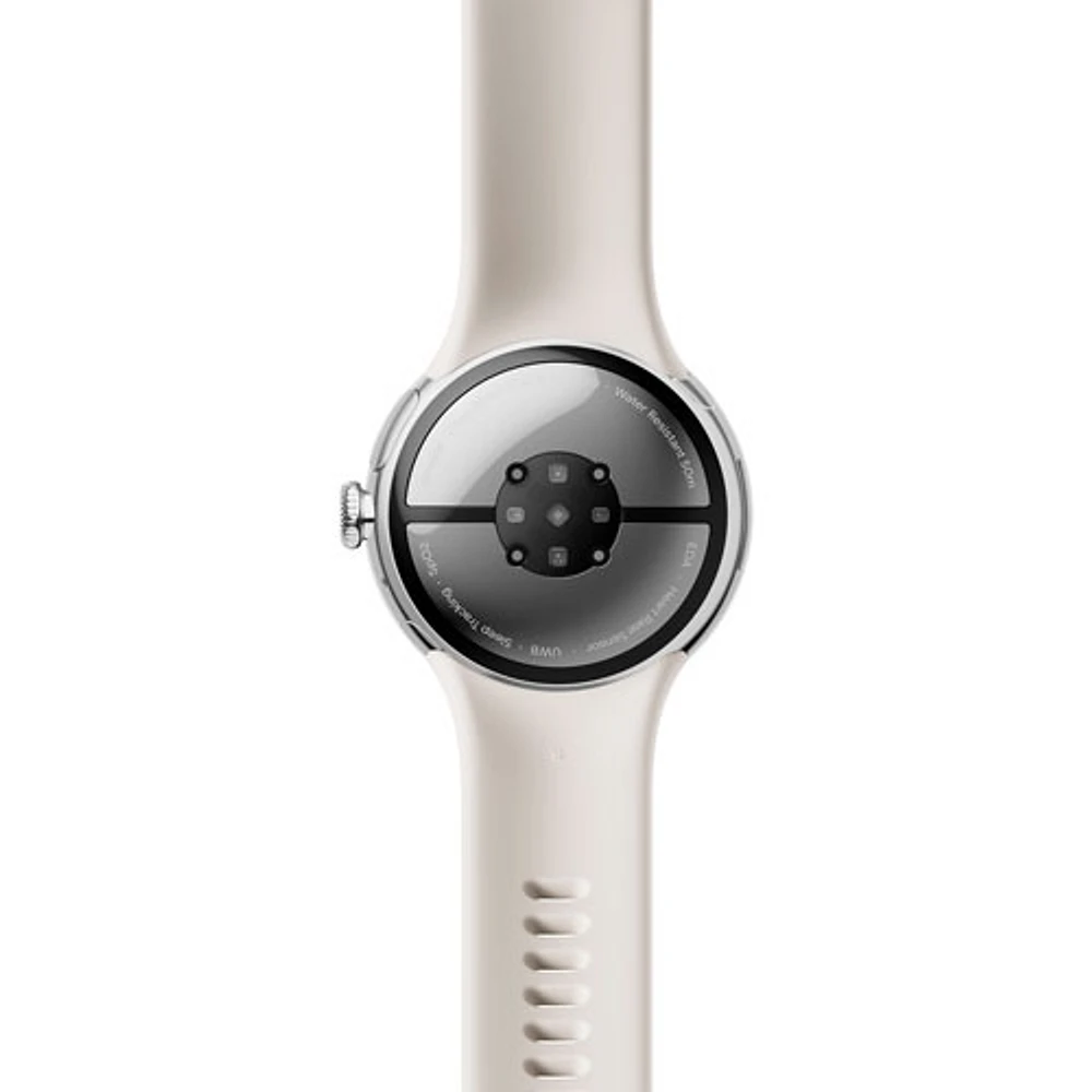 Koodo Google Pixel Watch 3 41mm LTE Polished Silver Aluminum Case with Porcelain Active Band - Monthly Tab Payment
