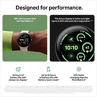 Koodo Google Pixel Watch 3 41mm LTE Polished Silver Aluminum Case with Porcelain Active Band - Monthly Tab Payment