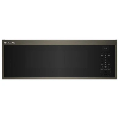 Four à micro-ondes à hotte intégrée de KitchenAid - 1,1 pi³ - Acier inoxydable noir