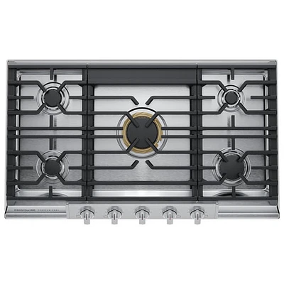 Surface de cuisson au gaz de 36 po à 5 brûleurs Professional de Frigidaire (PCCG3680AS) - Acier inoxydable