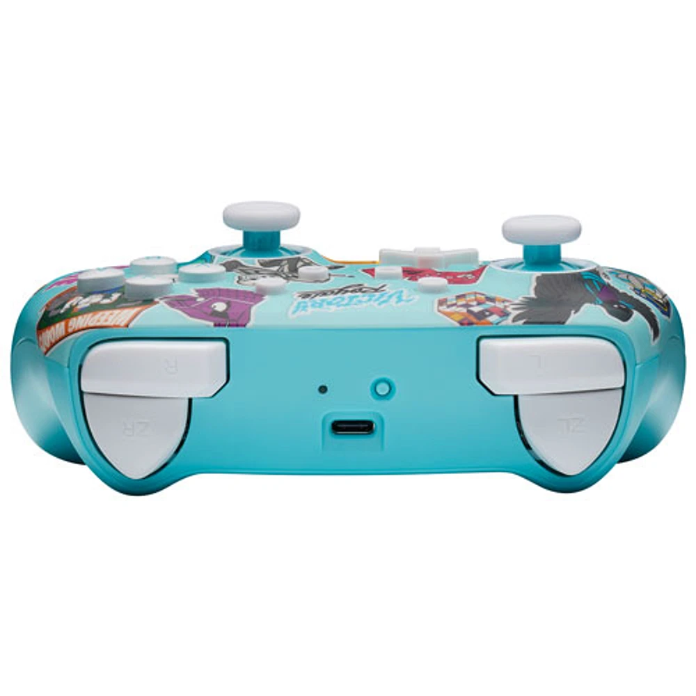 Manette sans fil améliorée de PowerA pour Switch - Fortnite Sticker Mania