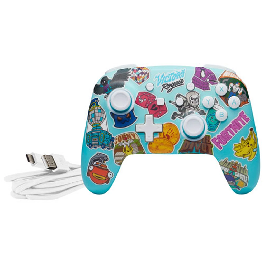 PowerA Enhanced Wireless Controller for Switch - Fortnite Sticker Mania