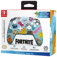 PowerA Enhanced Wireless Controller for Switch - Fortnite Sticker Mania