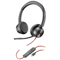 Casque d'écoute à suppression du bruit Poly Blackwire 8225 de HP - Noir