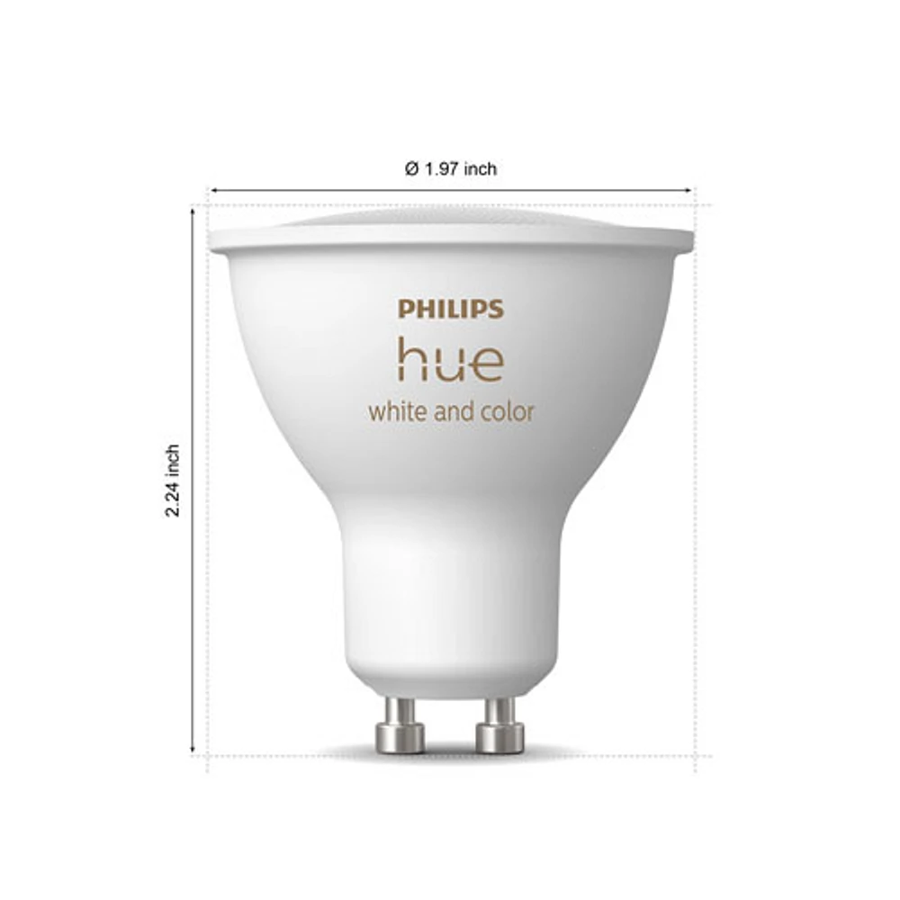 Philips Hue GU10 Smart LED Light Bulb - White & Colour Ambiance