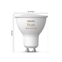 Philips Hue GU10 Smart LED Light Bulb - White & Colour Ambiance