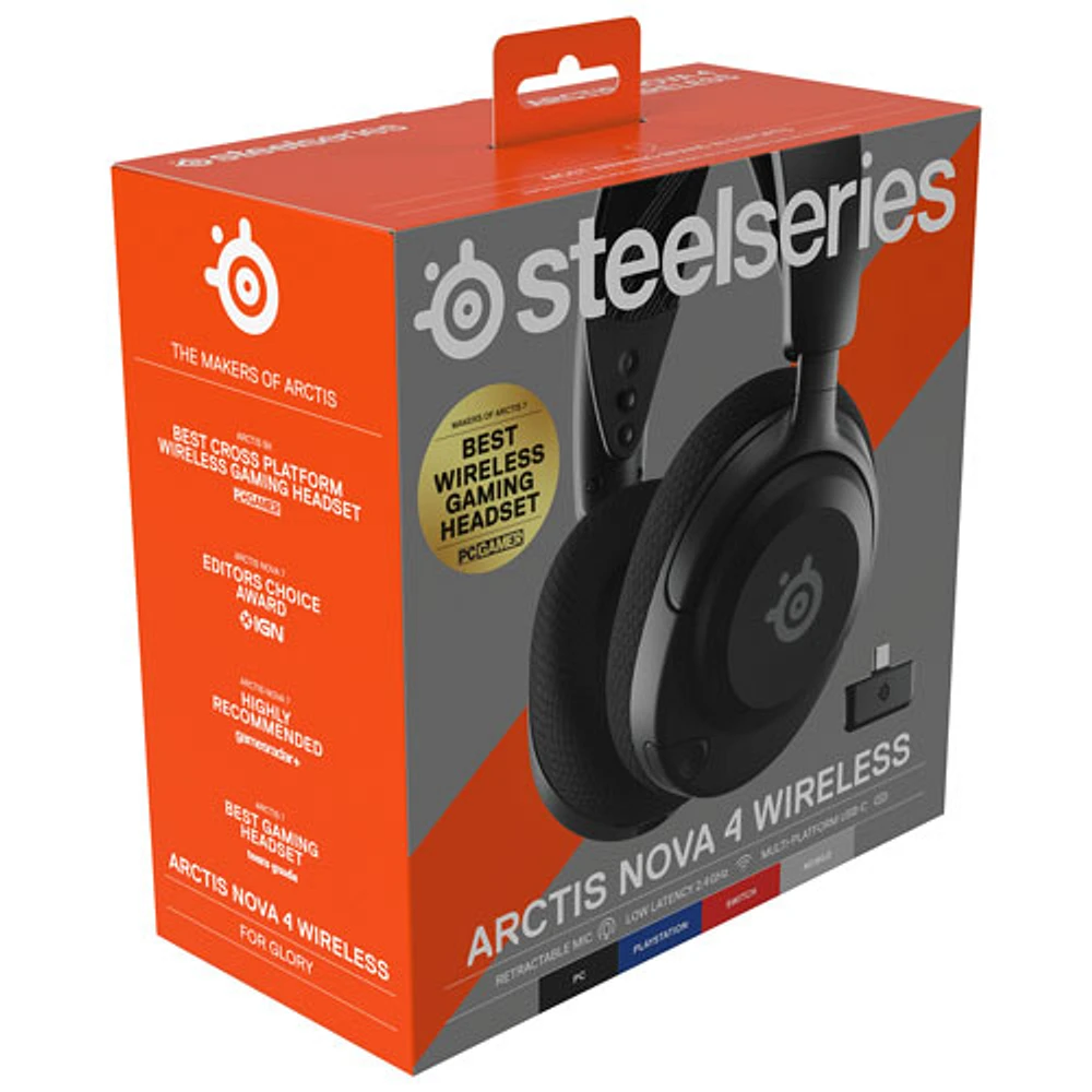 Steelseries Arctis Nova 4 Over-Ear Wireless Gaming Headset - Black