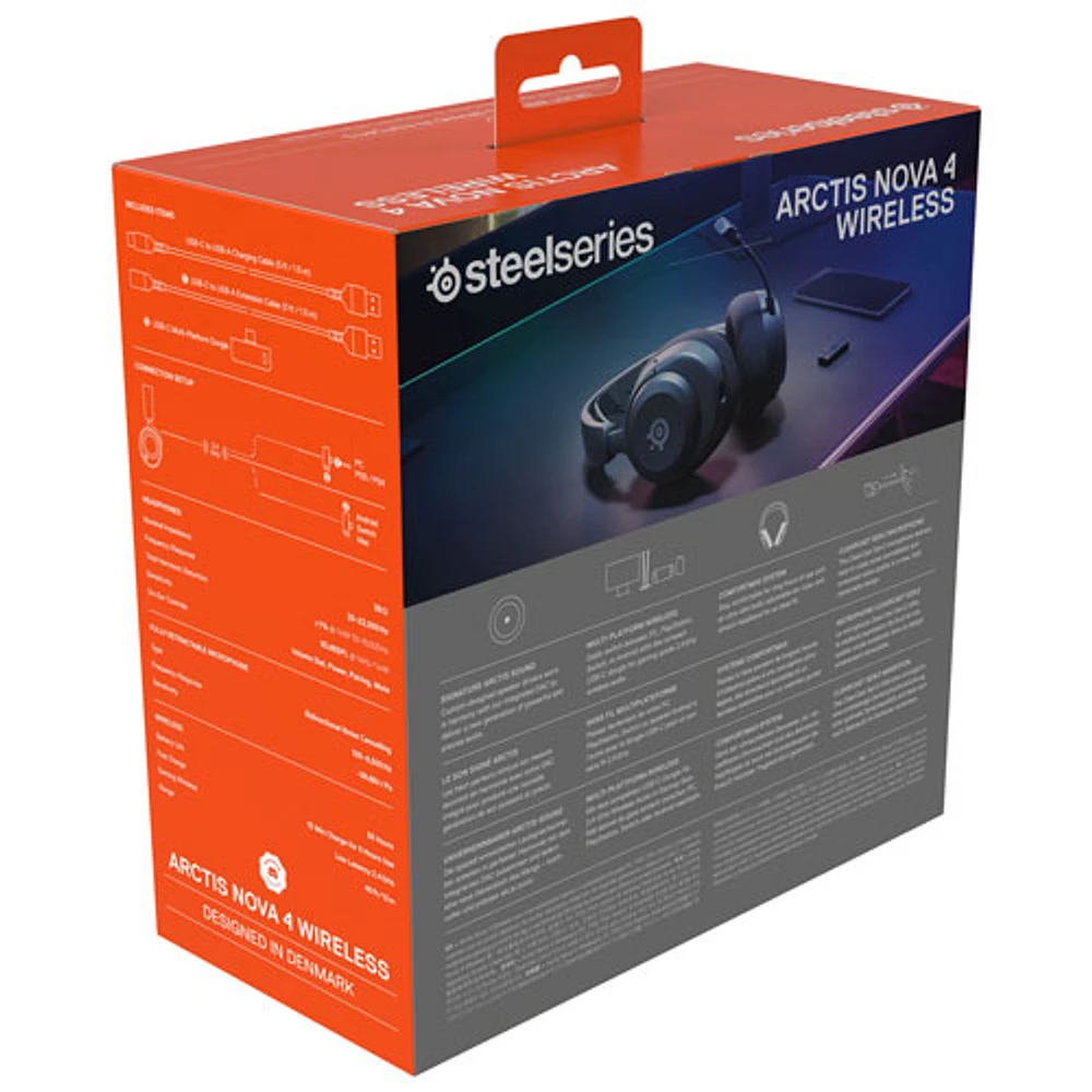 Steelseries Arctis Nova 4 Over-Ear Wireless Gaming Headset - Black