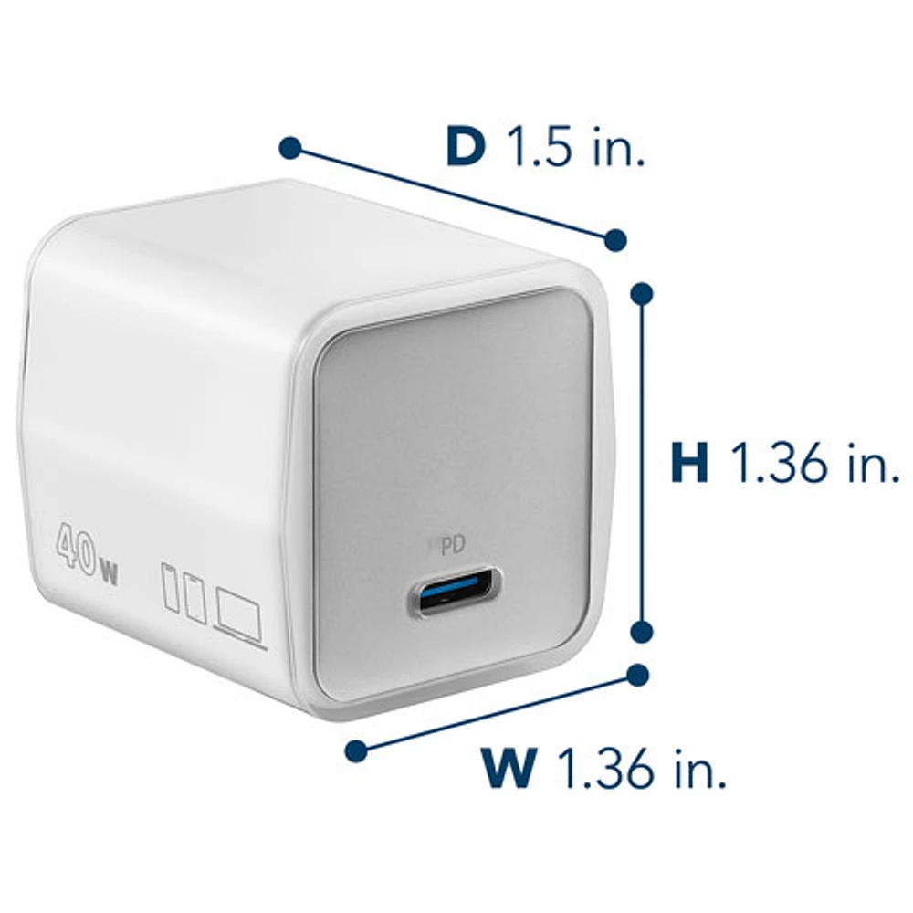 Chargeur mural compact USB-C de 40 W d'Insignia - Exclusivité Best Buy