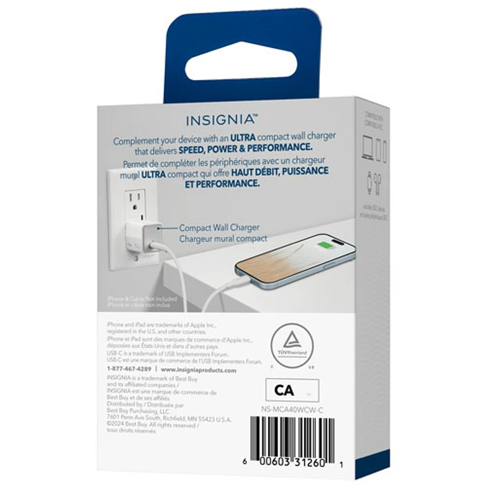 Insignia 40W USB-C Compact Wall Charger - Only at Best Buy