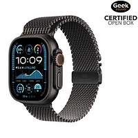 Open Box - Apple Watch Ultra 2 (GPS + Cellular) 49mm Black Titanium Case w/Black Titanium Milanese Loop