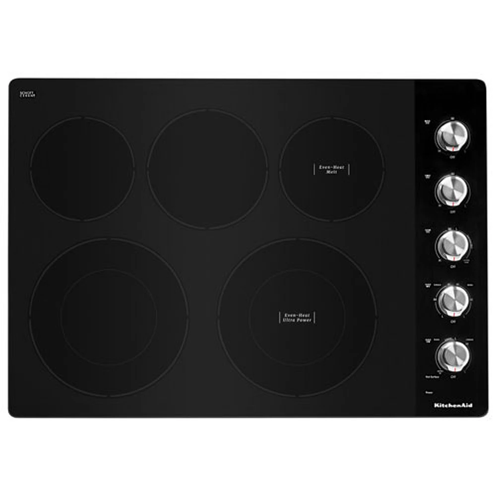 Open Box - KitchenAid 30" 5-Element Electric Cooktop (KCES550HSS) - Stainless Steel - Perfect Condition