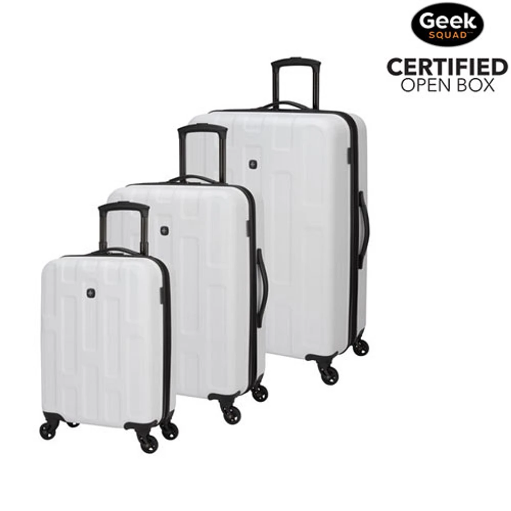 Open Box - SWISSGEAR Spring Break 3-Piece Hard Side Expandable Luggage Set - White